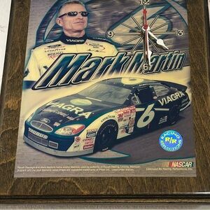 Mark Martin Nascar Wooden Wall Hanging Clock